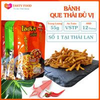 Bánh que Thái Lan gói 50g đủ vị banh que vị tôm đỏ vị thịt xông khói cam vị rong biển xanh bimbim nội địa thái đồ ăn vặt Tasty Food