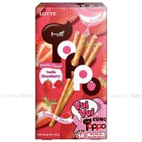Bánh Que Toppo Nhân Kem Dâu Hộp 40G