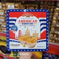 BÁNH QUI BƠ HỘP THIẾC PEPPERIDGE FARM CHESSMEN AMERICAN SIGNATURE BUTTER COOKIES 412G