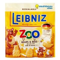 Bánh qui Leibniz zoo sữa mật ong 100g