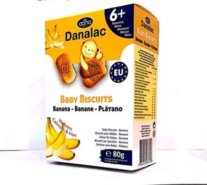 Bánh quy ăn dặm Danalac -  Hộp 80g