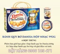 Bánh quy bơ Danisa hộp Nhạc 992g (908g x 1 Hộp & 84g x 1 Hộp Melody set )