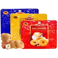 Bánh Quy Bơ Giòn Hạt Phỉ Hộp Thiếc Borggreve Gold-Ringe Cao Cấp Đức – 800g