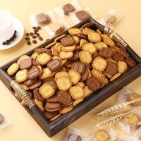 Bánh quy bơ hình vuông mix vàng nâu gói 500g