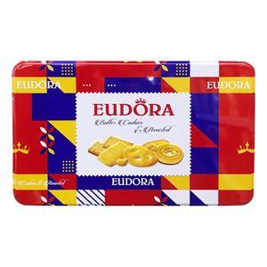 Bánh quy bơ hỗn hợp hiệu EUDORA – hộp thiếc 306g
