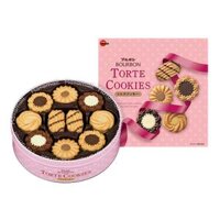 Bánh Quy Bơ Tổng Hợp Nhật Bản Bourbon Hộp Thiếc Hồng 60 Cái – Bourbon Torte Cookies