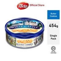 Bánh quy bơ Torto Malaysia hộp thiếc 454g White Castle Butter Cookies