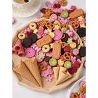 Bánh quy bướm Lorenz, bánh quy caramel, Oreo, phụ kiện trang trí bánh sô cô la, đồ trang trí sinh nhật