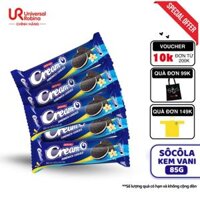 Bánh quy Cream-O Socola kem hương vanila, Combo 5 Thanh X 85g