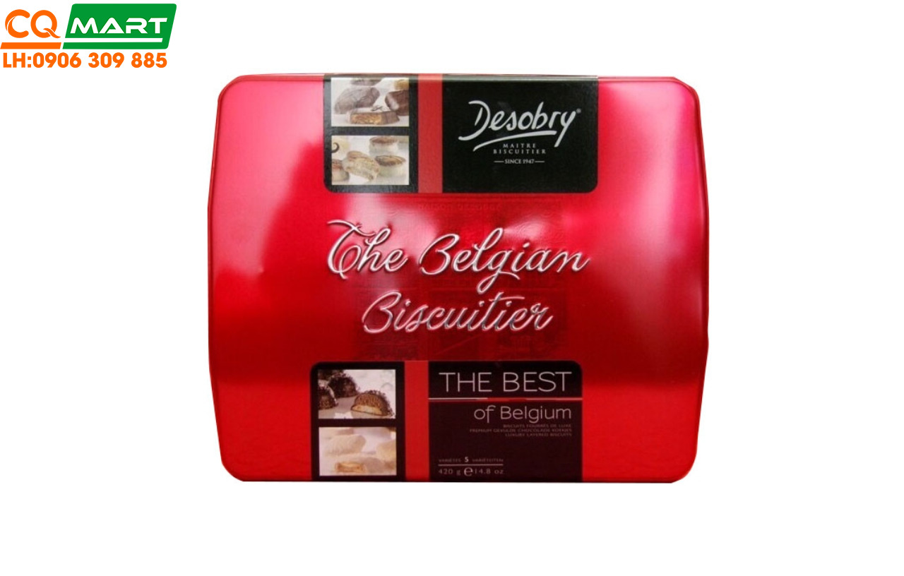 Bánh quy Desobry The Belgian Biscuitier hộp sắt 420gr