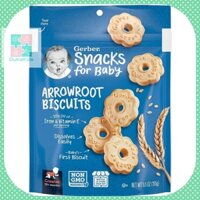 Bánh quy Gerber từ bột Arrowroot - đóng gói trong bịch zip 155 gram - 2/26; 4/26 (36)