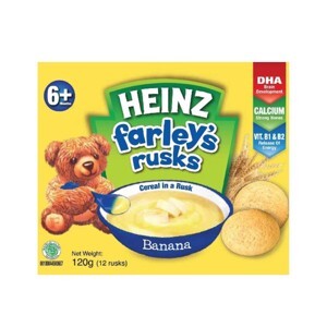 Bánh quy Heinz farley's vị chuối cho trẻ từ 6m ( 120g )