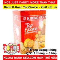 Bánh quy hỗn hợp Khong Guan Top Choice Assortment hộp thiếc 800g