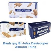 Bánh quy Jules Destrooper Almond Thins nhập khẩu nguyên thùng từ Bỉ Bánh qui hanh nhân 100g ( 230 x 30 x 96)