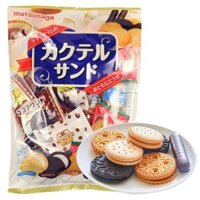 Bánh Quy Kẹp Kem Mix Vị Mastsunaga Nhật Bản Gói 250G