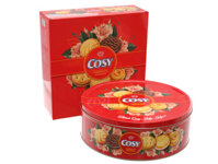 Bánh quy kẹp kem thập cẩm Cosy hộp thiếc 840g