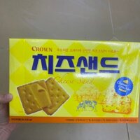 Bánh Quy Kẹp Phô Mai Cheese Sand Crown Hàn Quốc Hộp 240G / 치즈샌드 240g