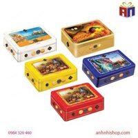 Bánh quy LUCKY 350g Hộp thiếc – Thái Lan