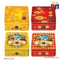 Bánh quy LUCKYGOLD 320g Hộp thiếc vuông – Thái Lan