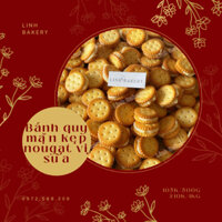 Bánh quy mặn kẹp nougat vị sữa siêu hot