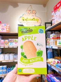 Bánh quy mềm ăn dặm ORGANIC MAMIA- vị Táo 120g 6 gói (7m+)