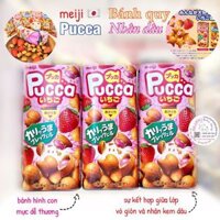 Bánh Quy Mực Nhân Kem Dâu - Meiji Pucca 🇯🇵