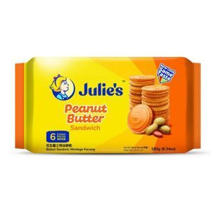 Bánh quy nhân bơ đậu phộng Julie's 180g