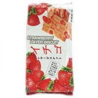 Bánh quy nhật vị dâu Strawberry Layer Biscuit 140g