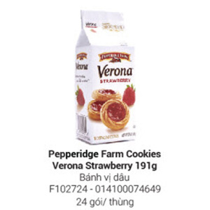 Bánh quy Pepperidge Farm dâu tây Verona 191gr