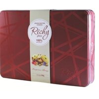 Bánh Quy Richy Hộp Thiếc Chữ Nhật 500G (Giao Màu Ngẫu Nhiên)