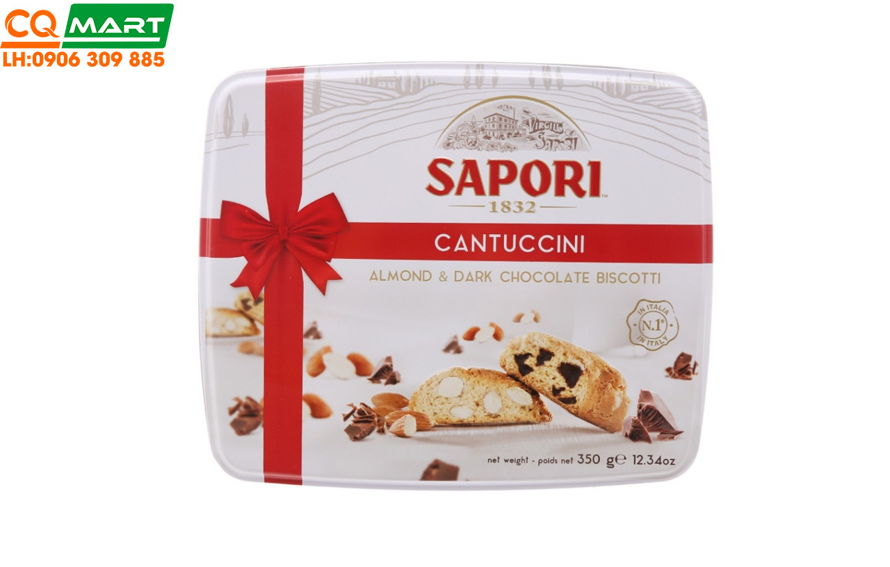 Bánh quy sôcôla giòn Cantuccini hiệu Sapori – 350g
