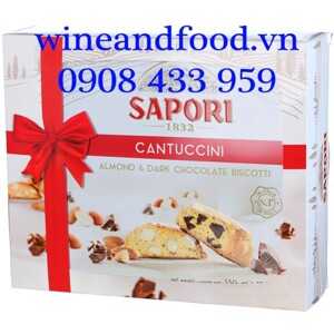Bánh quy sôcôla giòn Cantuccini hiệu Sapori – 350g