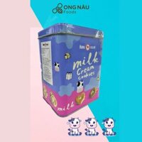 Bánh quy Thái Lan nhập khẩu Ong Nâu Foods vị bơ sữa thơm ngon hộp thiếc 400g