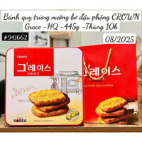 Bánh quy trứng nướng bơ đậu phộng Crown Grace Hàn Quốc Hộp Thiếc 445gr