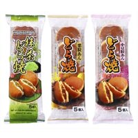 Bánh rán Dorayaki Hiyoshi Seika nhân đậu đỏ, hạt dẻ, matcha gói 5 cái 300g