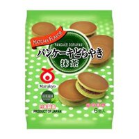 Bánh Rán Nhân Đậu Đỏ Vị Trà Xanh, Pancake Dorayaki, Matcha, 6 Cái, 10.93 oz (310g) - MARUKYO