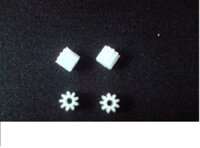 Bánh răng nhựa 9 răng lỗ trục 2mm dùng để chế tạo