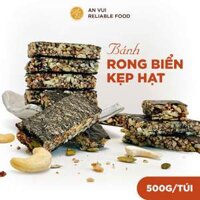 Bánh Rong Biển Kẹp Hạt Điều, Hạnh Nhân Lát, Bí Xanh, Gạo Lứt không Dầu AN VUI 300Gr&500 GR