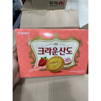 Bánh Sando Kem Sữa Chua Dâu Tây Crown Hàn Quốc Hộp 323G