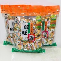 Bánh senbei Wangwang mới ba miếng, bánh phồng ăn nhẹ cổ điển của người nổi tiếng internet, bánh quy mặn, khoai tây chiên 240g