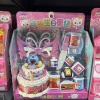 Bánh sinh nhật cho trẻ em, đồ chơi giả vờ cho bé gái, tủ lạnh mô phỏng mini, máy giặt, bộ bếp, bộ máy ép trái cây, quà tặng