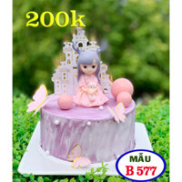 bánh sinh nhật công chúa tím , bánh mô hình , trưng bày