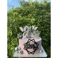 bánh sinh Nhật giả - bánh mô hình - thiên Nga vương miện đạo cụ chụp ảnh