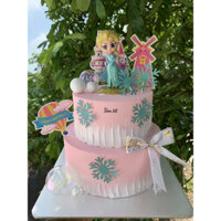 bánh sinh Nhật giả - bánh mô hình 2 Tầng Elsa