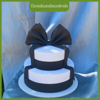 Bánh Sinh Nhật Mô Hình 2 tầng nơ size to, trưng bày, chụp ảnh-mã 80