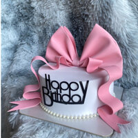 Bánh sinh nhật mô hình,Đạo cụ chụp hình nơ hồng dành cho chụp ảnh, quay video,...