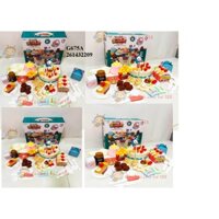 Bánh sinh nhật nhiều chi tiết lắp ghép cắt bánh ra để bé chơi hiệu ứng thổi nến tắt như thật