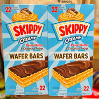 Bánh Skippy Creamy Wafer Bars Peanut Butter & Chocolate Fudge Mỹ 792G