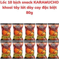 Bánh snack khoai tây lát dày KARAMUCHO vị cay đặc biệt 80g