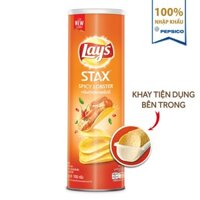 Bánh Snack Khoai Tây Miếng Lays Stax Thái Vị Tôm Hùm Nướng Ngũ Vị Hộp 105g